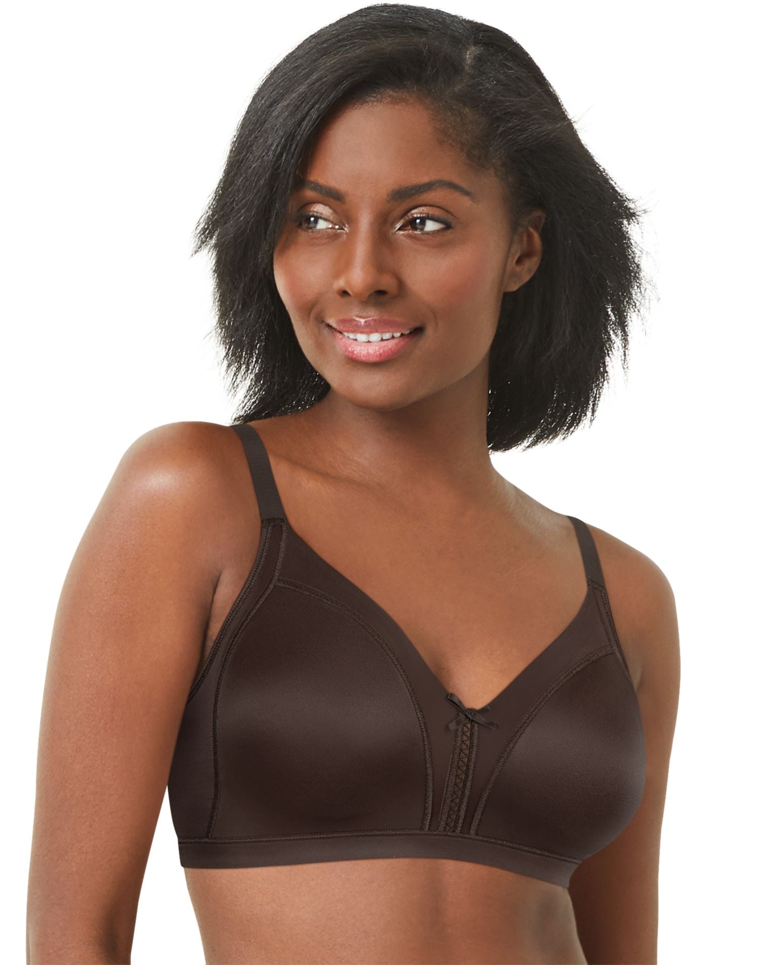 Bali Double Support Wirefree Bra, Black, 44C at  Women's