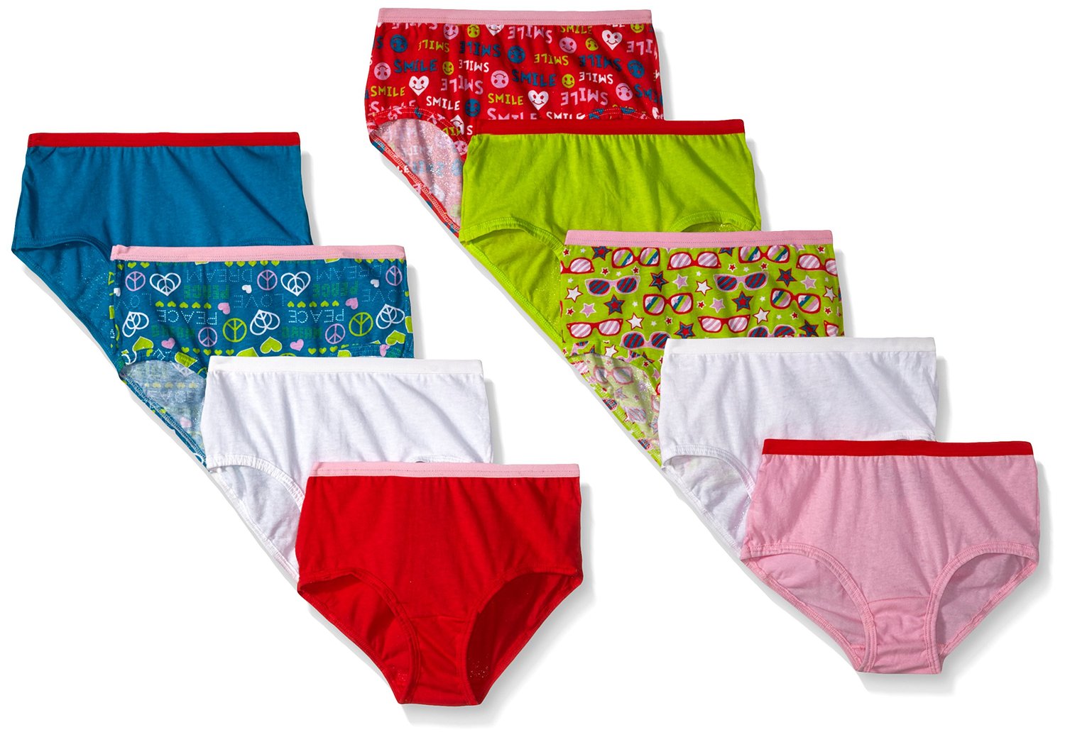 Fruit of the Loom Toddler Girl's Briefs Underwear (10 Pack)