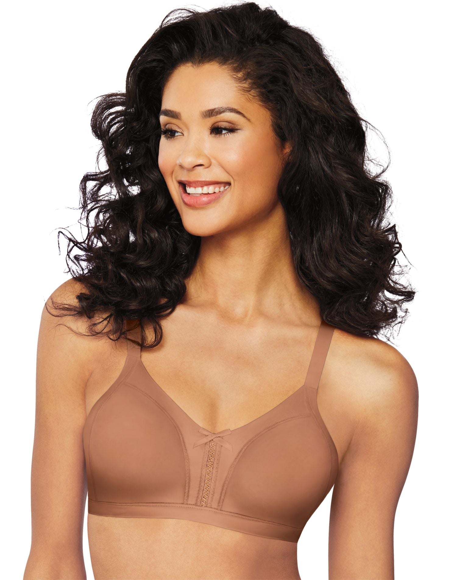 Bali Womens Double Support Soft Touch Back Smoothing Wirefree Bra 