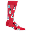 Hot Sox Mens Snowmen Crew Socks