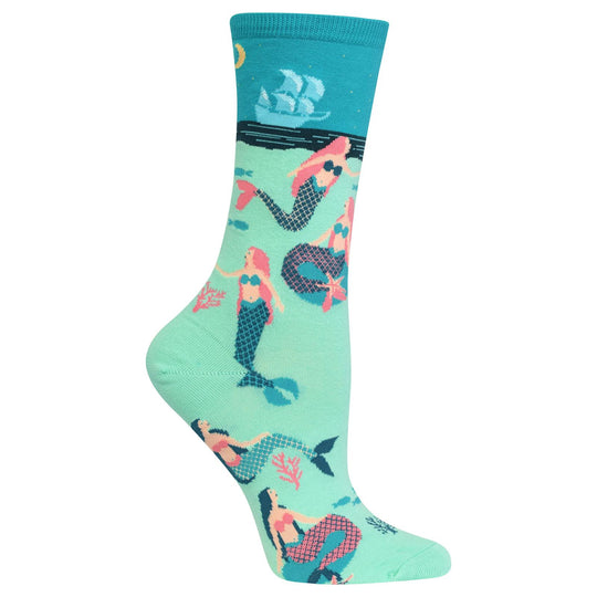 Hot Sox Womens Mermaids Crew Socks