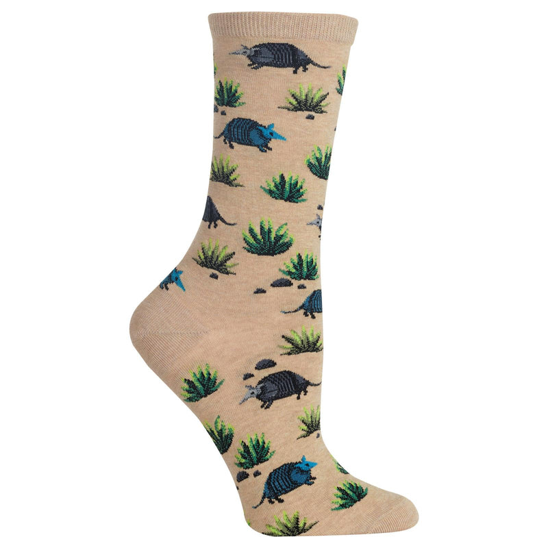 Hot Sox Womens Armadillo Crew Socks