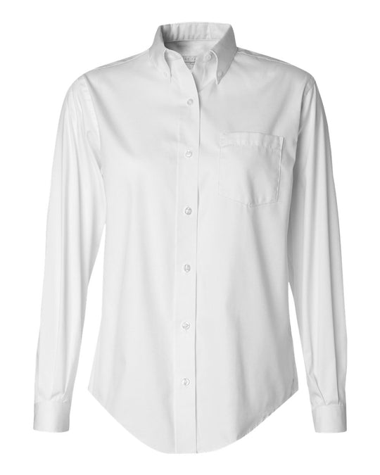 Van Heusen Womens Pinpoint Oxford Shirt, XL, White