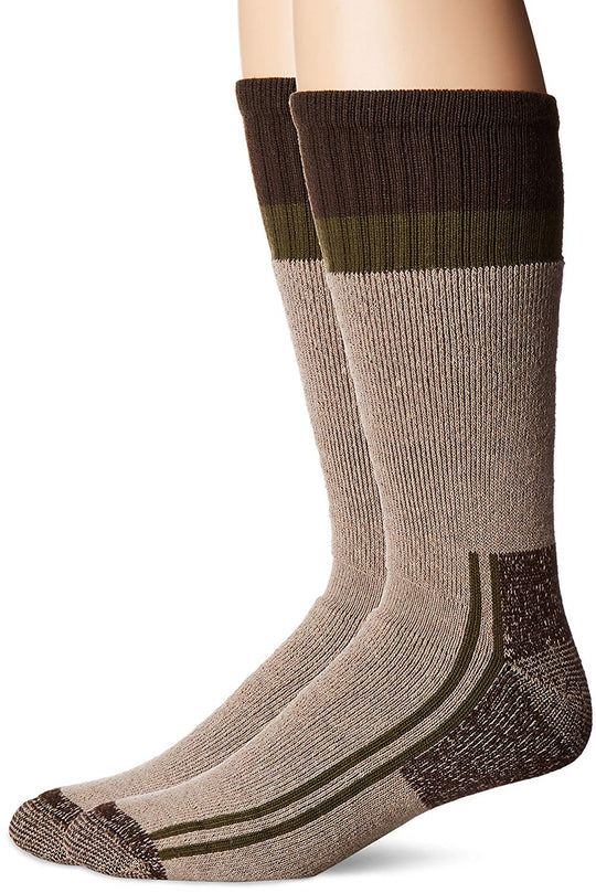 Fruit of the Loom Mens Work Boot Socks 2 Pair with Accent Cuff