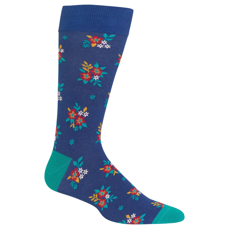 Hot Sox Mens Ditzy Floral Crew Socks