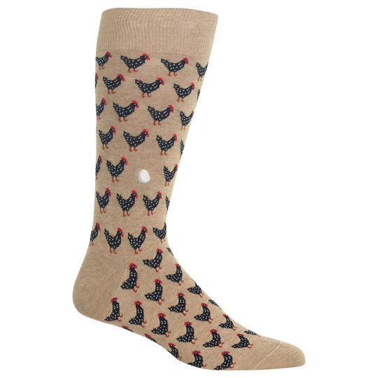 Hot Sox Mens Chicken and Egg Crew Socks