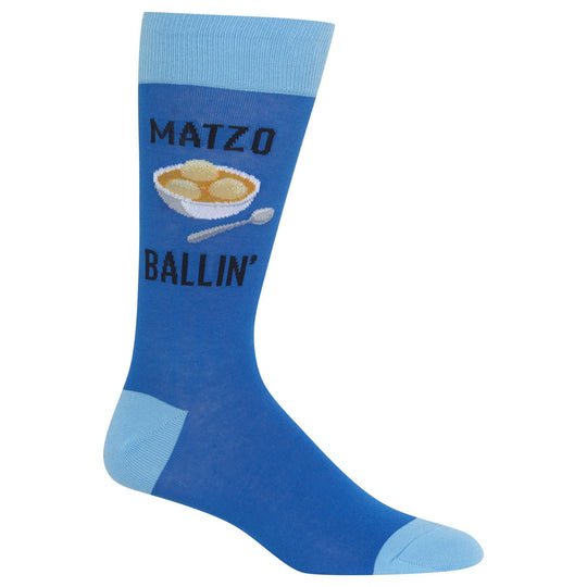 Hot Sox Mens Matzo Ballin Crew Socks