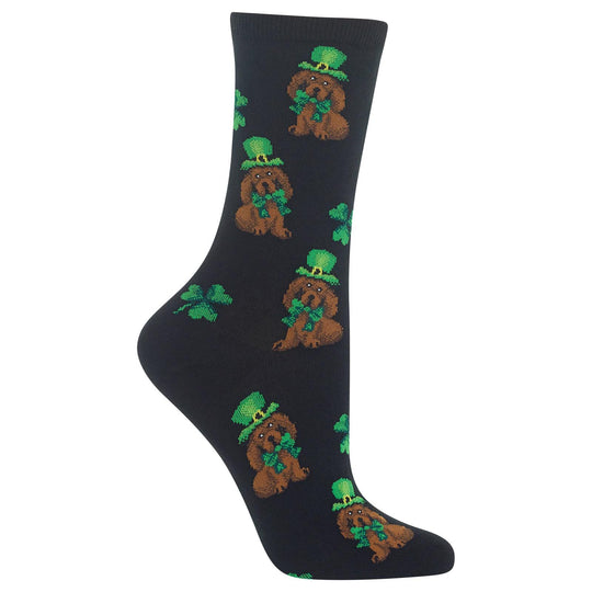 Hot Sox Womens Irish Pup Crew Socks