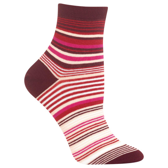 Hot Sox Womens Variegated Stripe Anklet Socks