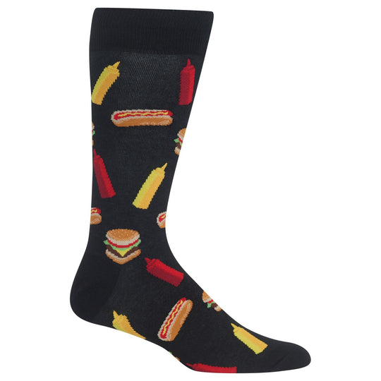 Hot Sox Mens BBQ Food Crew Socks