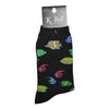 K. Bell Womens Colorful Fish Crew Socks