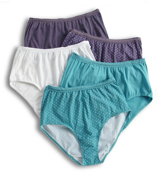 Fruit Of The Loom Fit for Me Women`s 5-Pack Assorted Briefs