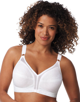 Playtex 4695 White Floral Easier On Front Closure Flex Back Wireless Bra Sz  44D - Scoot N Toot