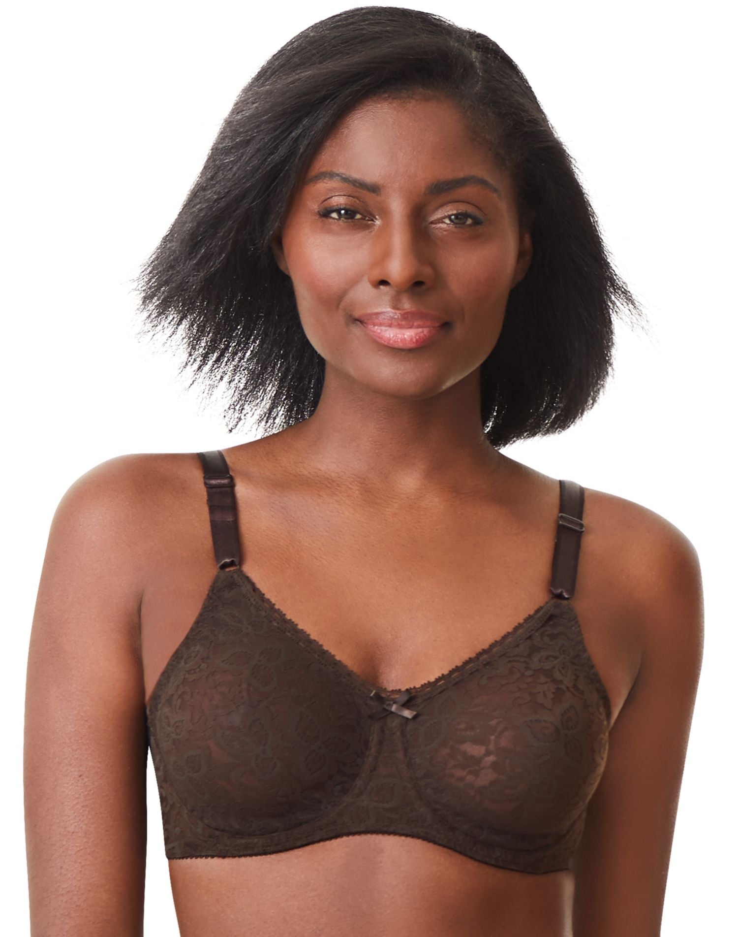 Bali Lace 'n Smooth Seamless Underwire Bra 3432 34dd Black for sale online