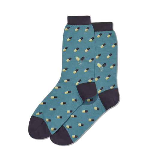 Hot Sox Womens Pills Crew Socks