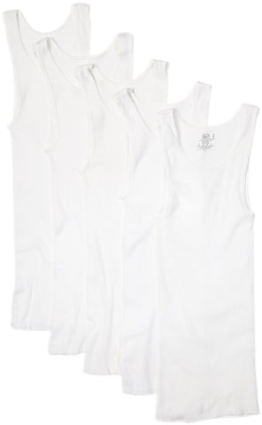 Fruit of the Loom Men`s 5 Pack White A-Shirts - X-Sizes