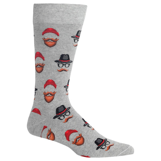 Hot Sox Mens Hipster Guy Crew Socks