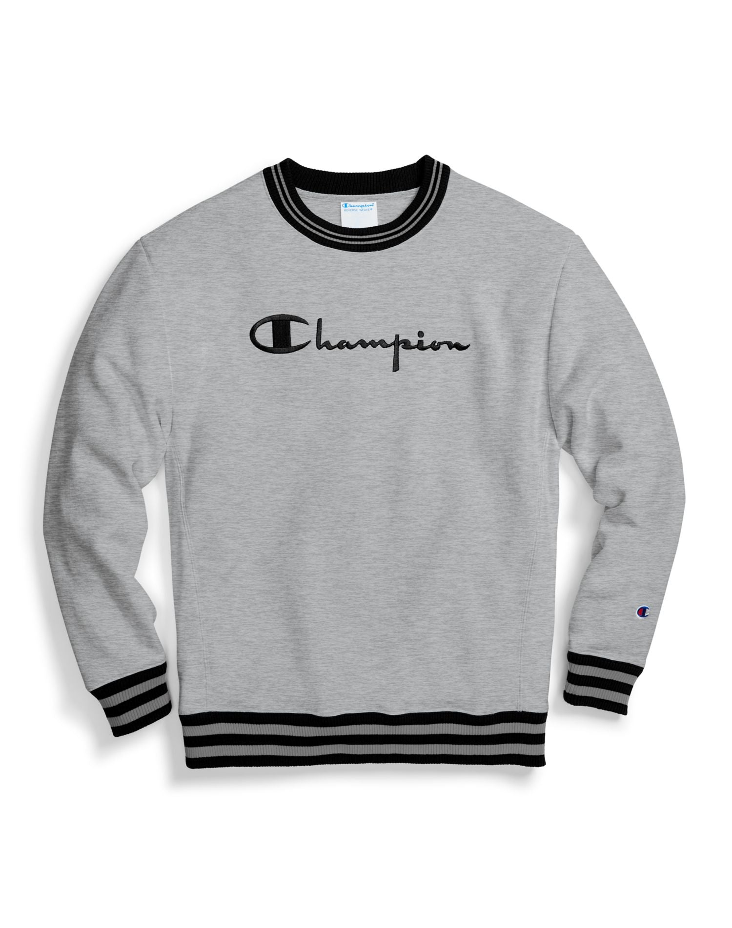 Champion reverse weave yarn shop dye trim crew neck sweatshirt