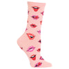 Hot Sox Womens Lips Crew Socks