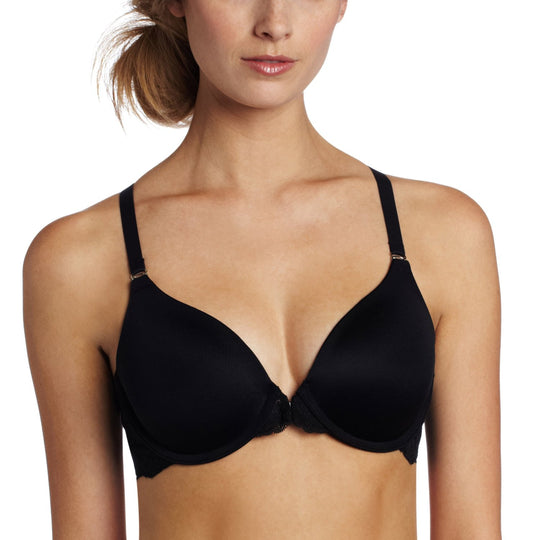 Maidenform Womens Pure Genius T-Back Bra with Lace Black