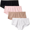 Fruit of the Loom Women`s 4 Pack Breathable Boy Shorts