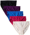 Fruit of the Loom Microfiber Women`s 5-Pack Assorted Hi-Cut Panties