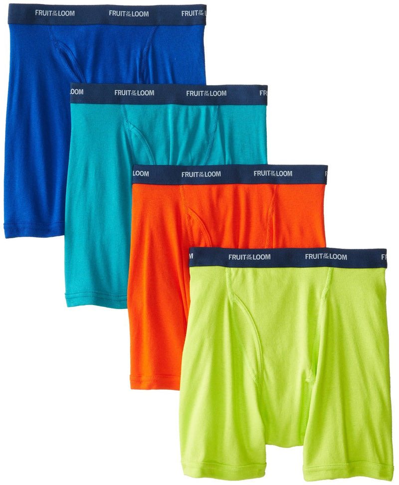 Fruit of the Loom Low Rise Men`s 4-Pack Assorted Boxer Briefs