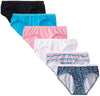 Fruit of the Loom Women`s 6-Pack Assorted Cotton Low-Rise Hipster Panties