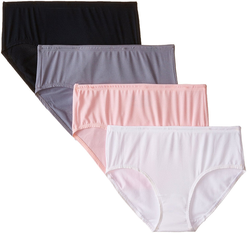 Fruit of the Loom Women`s 4 Pack Breathable Low Rise Briefs