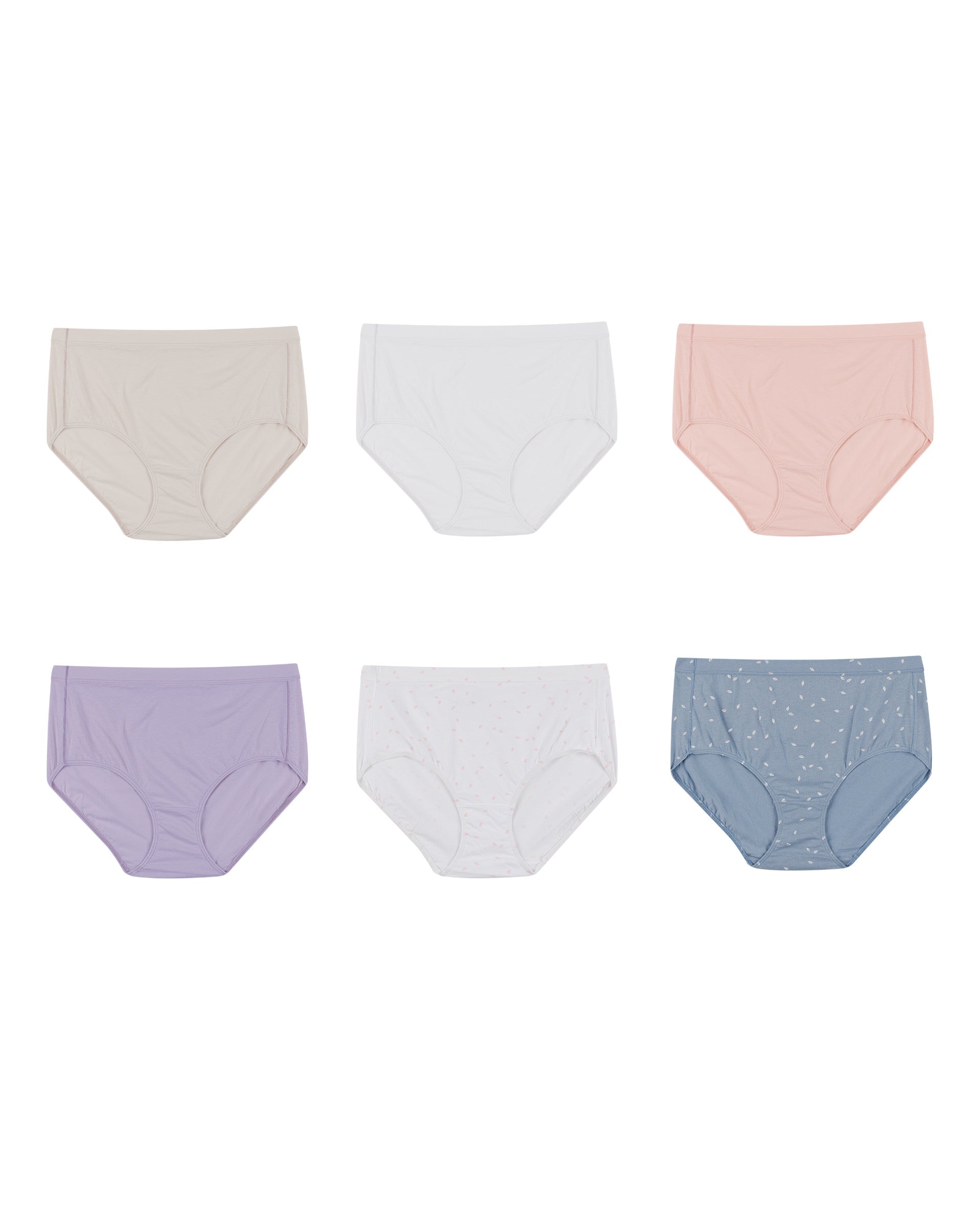 Hanes 6pk Women's Tagless No Ride up Cotton Bikinis Panties Size 6 (b) for  sale online
