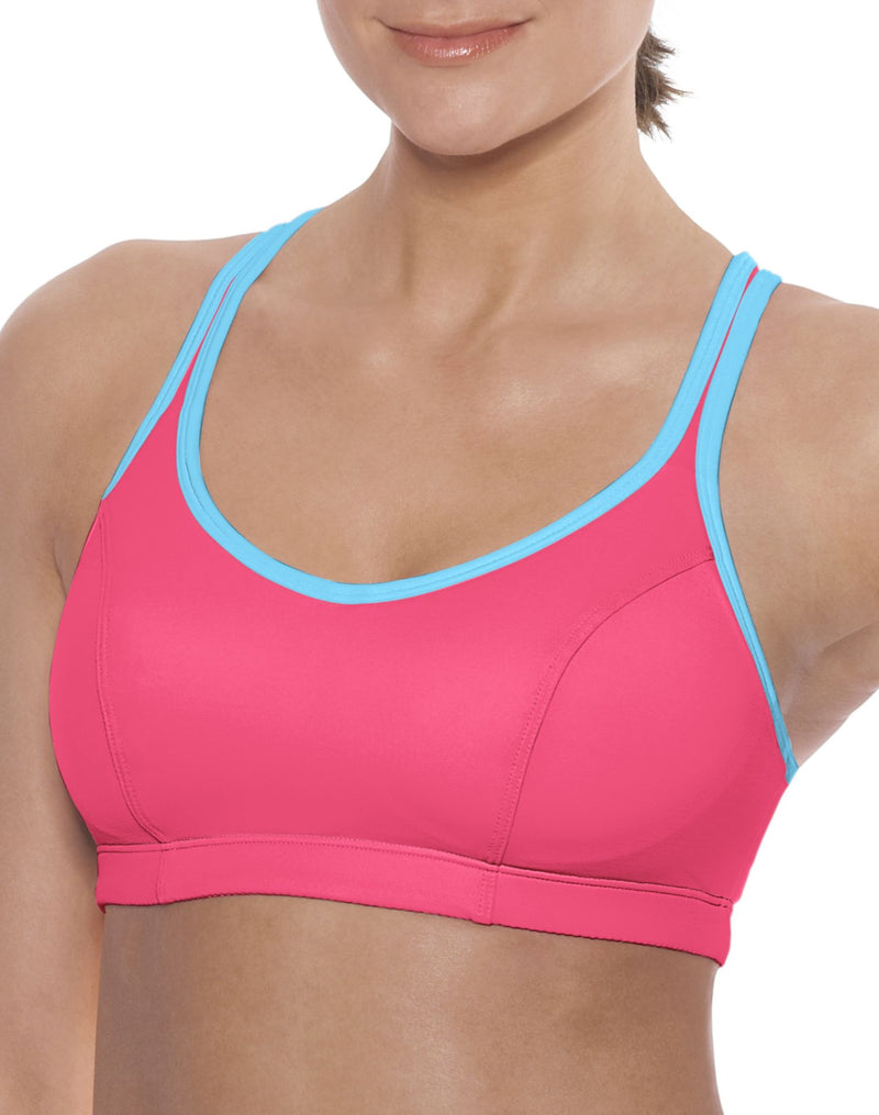 Buy Champion Women's Shape T-Back Sports Bra, Cabana Pink/White