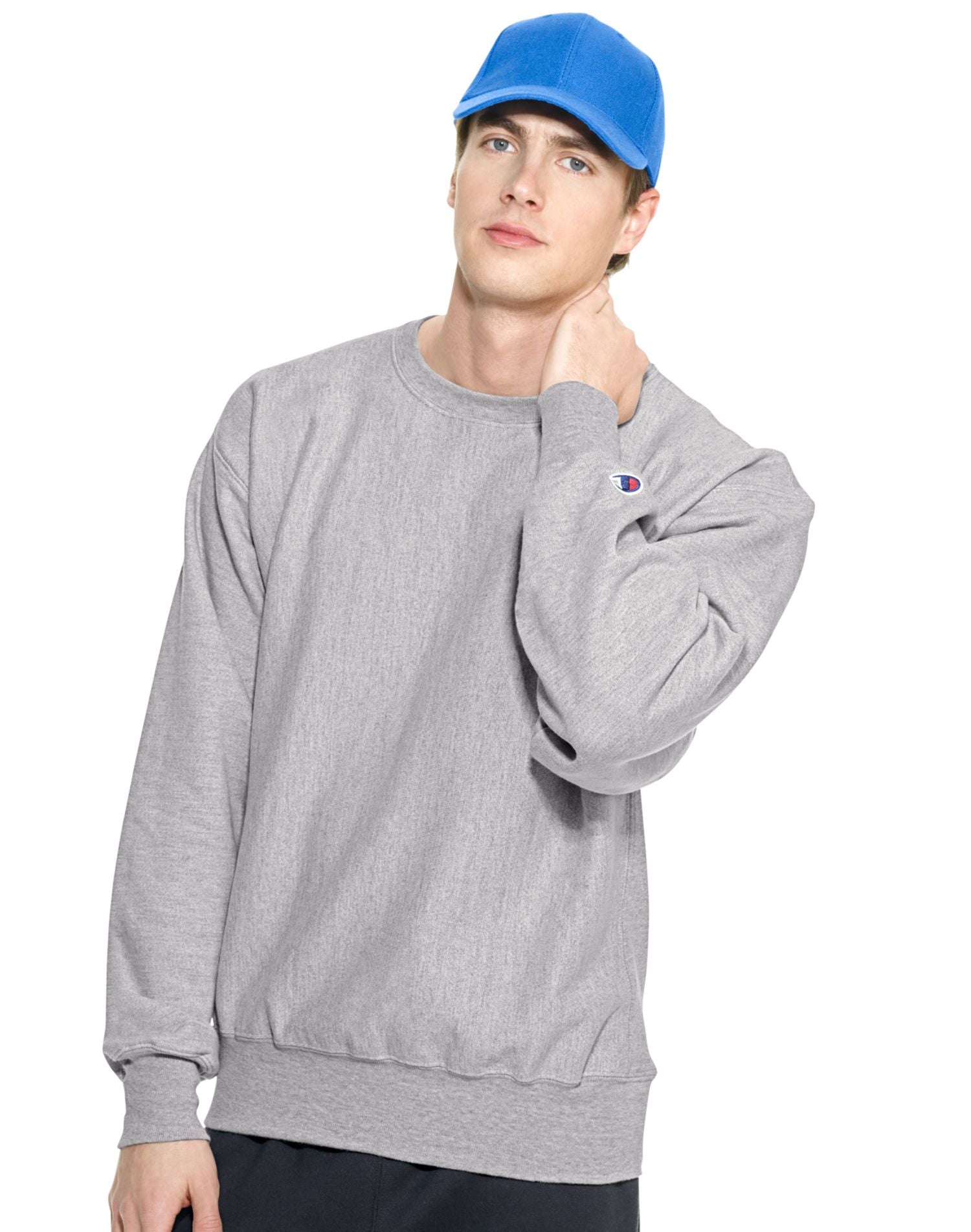 Champion Men's Men' Reverse Weave Fleece Crew, Oxford Gray, Small at   Men's Clothing store: Athletic Sweatshirts