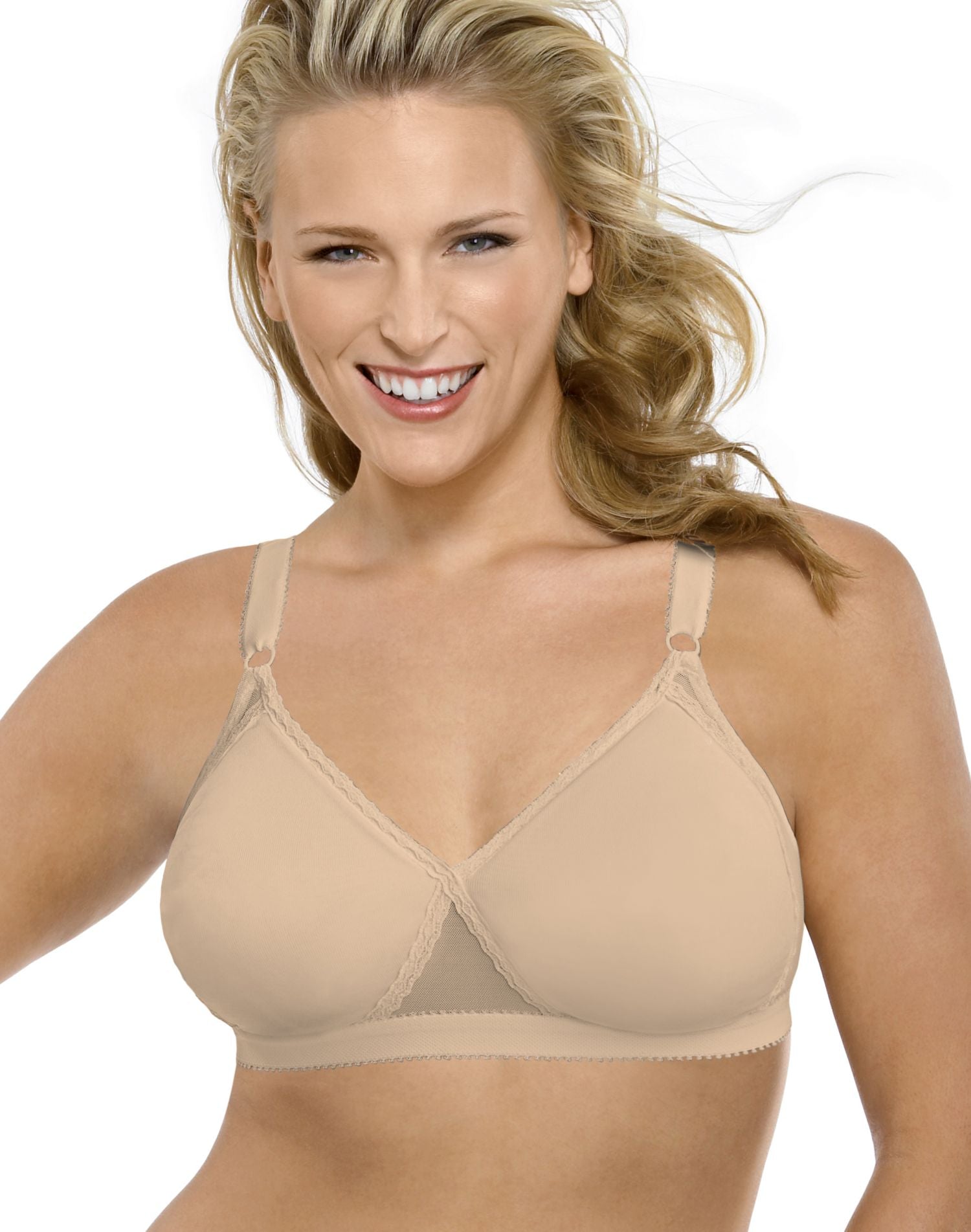 655 Cross Your Heart Lightly Lined Wirefree Bra Size 36C,