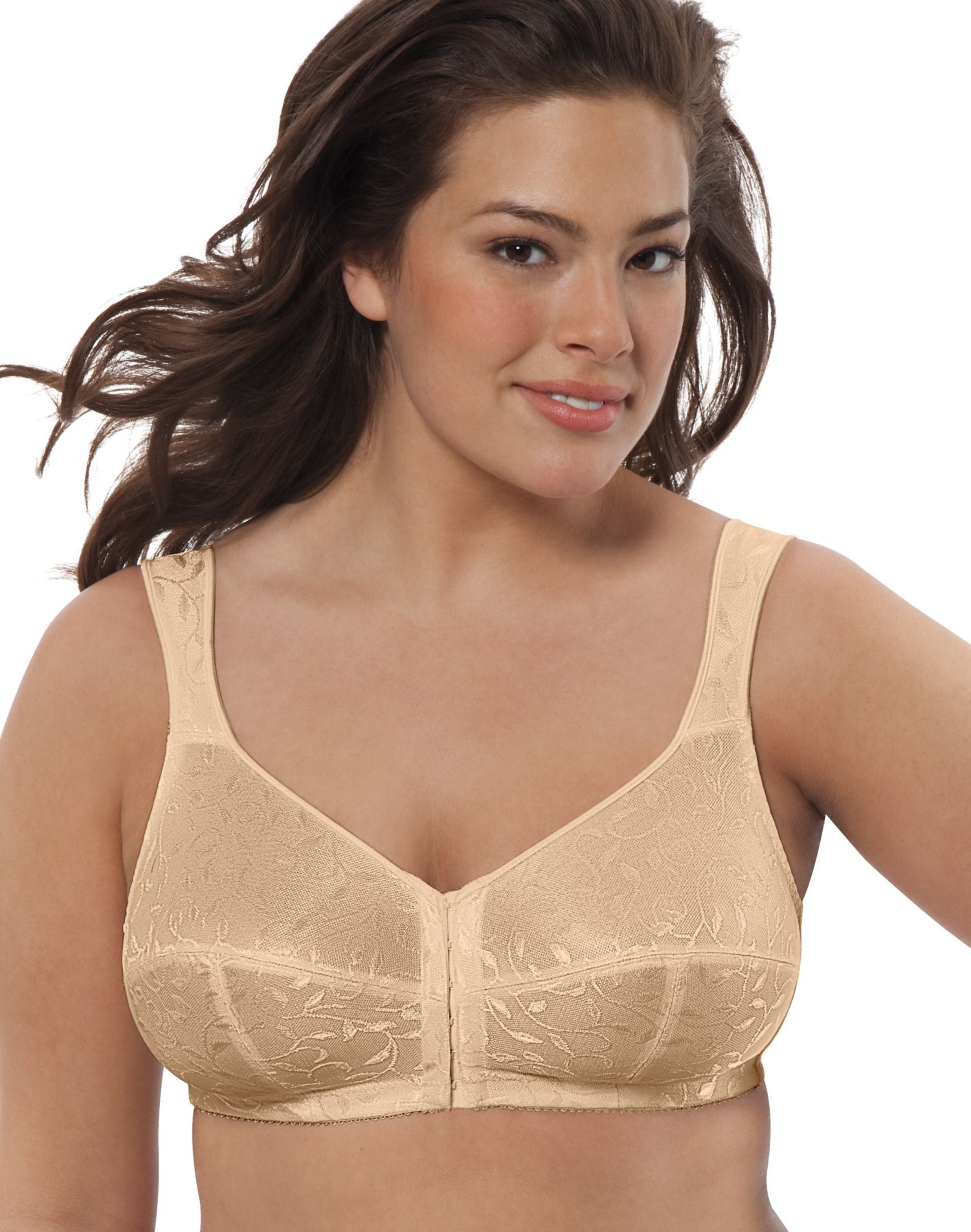 JMS Comfort Cushion Strap Front Close Wirefree Bra (Pack of 2) 2 Nude