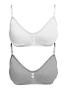 Hanes Girls' Scoopneck Bralette with removable Foam Pads 2-Pack