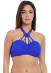 Freya Womens Macrame Underwire Padded Bandeau Bikini Top