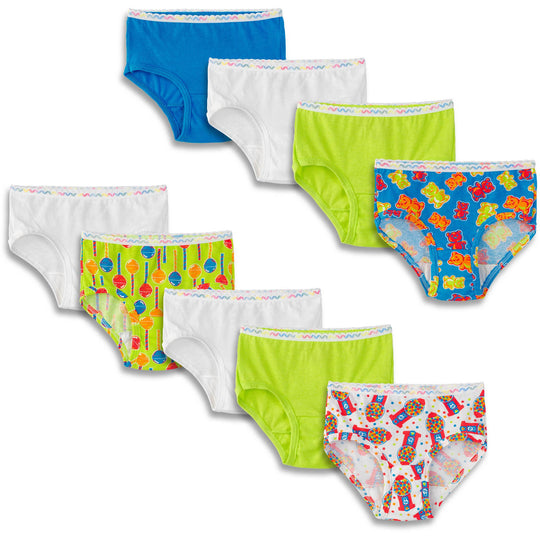 Fruit of the Loom Toddler Girls 9-Pack Assorted Briefs