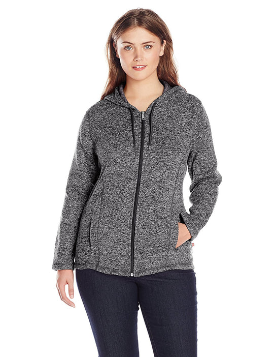 Dickies Womens Plus-Size Sweater Hooded Jacket