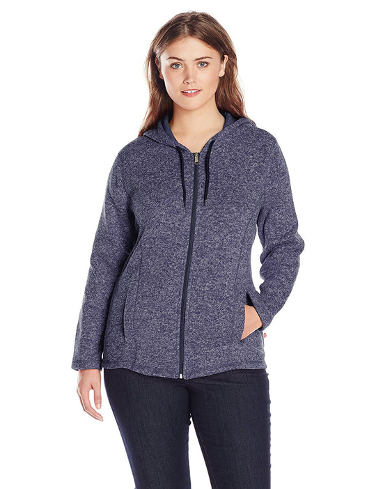 Dickies Womens Plus-Size Sweater Hooded Jacket