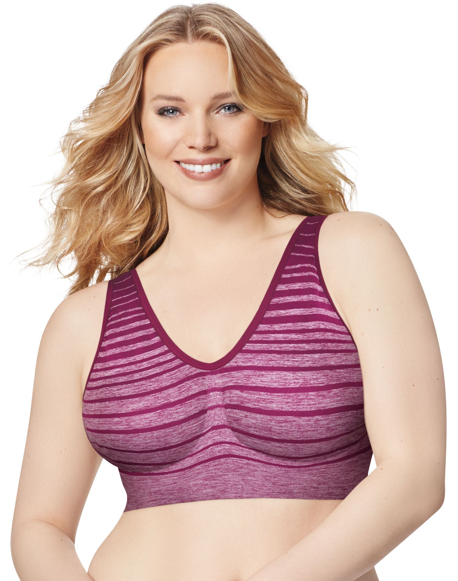 FAFWYP Women's Plus Size Pure Front-close Wire Free Bras Comfort
