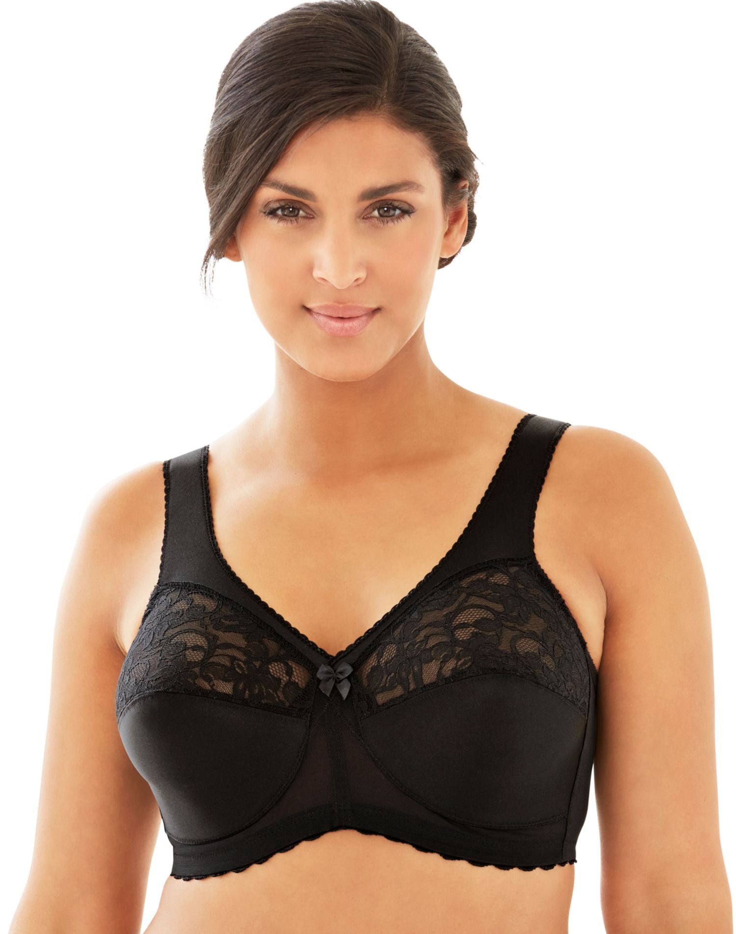 Buy Candyskin Lightly Padded Underwired Nylon Bra - Comfort, Support, and  Elegance in One(Black- 36D) at