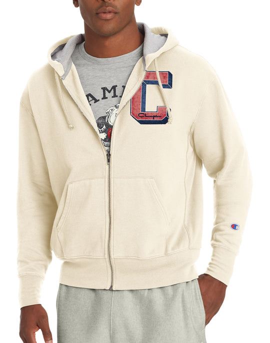 Champion Mens Heritage Fleece Zip Hoodie, Ivy League C