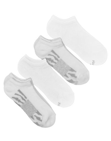 Hanes Fit Women`s Cushion No-Show Socks with Arch Support 4-Pack