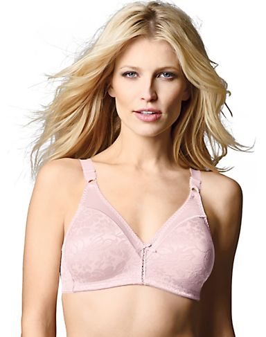 Bali Double Support Wirefree Bra Pink Chic Lace Print 42D Women's