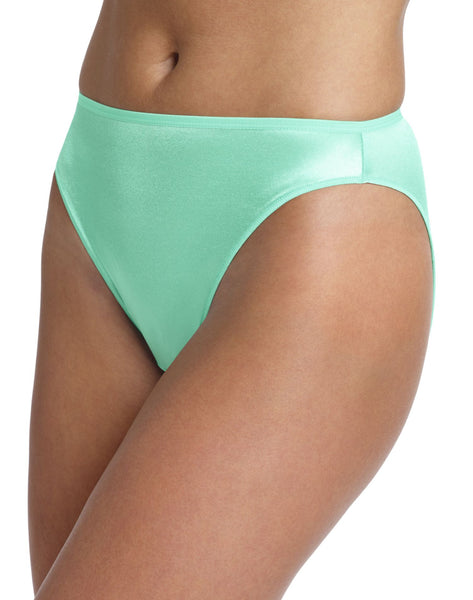 Hanes Women's Nylon Hi-Cut Brief Panty Underwear, 6 Pack White Size 6