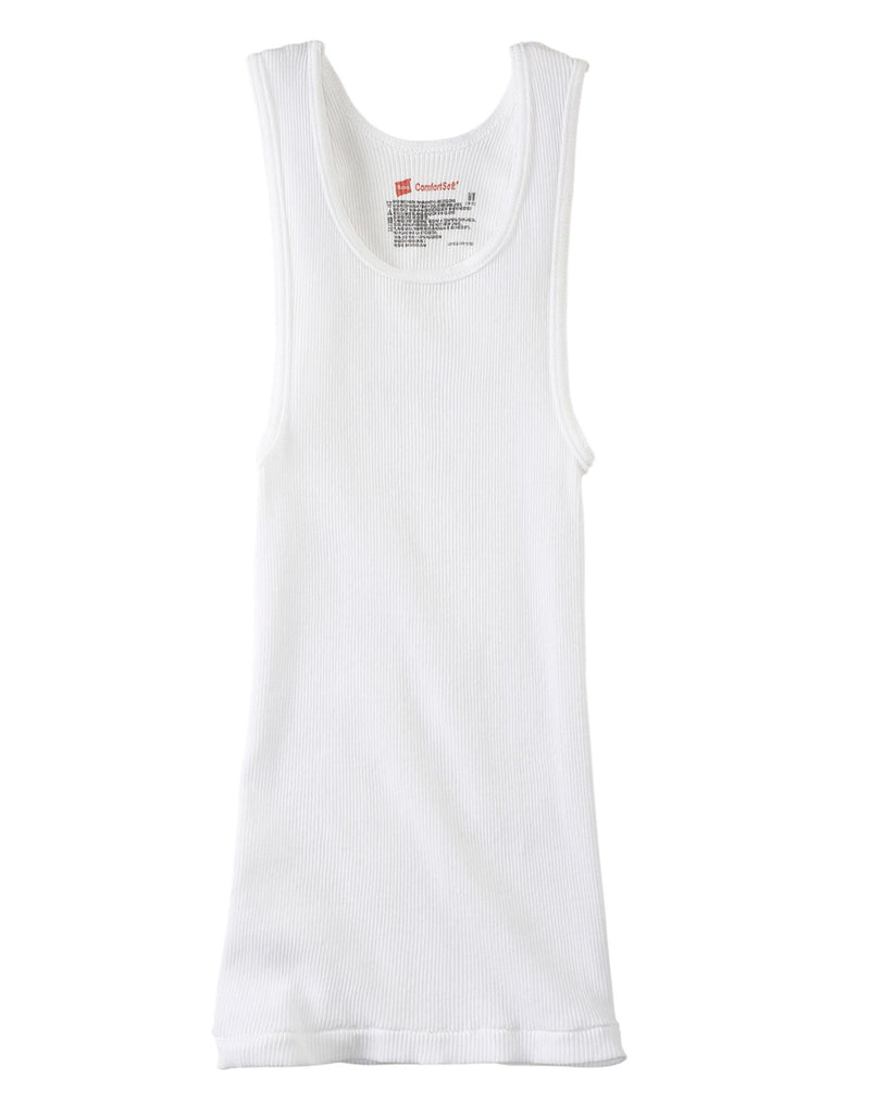 Hanes Classics Boys White Tanks 4 Pack