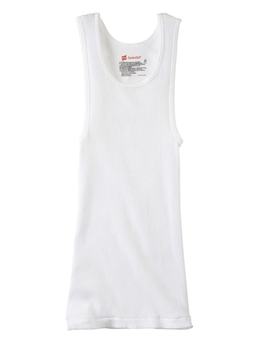 Hanes Classics Boys White Tanks 4 Pack