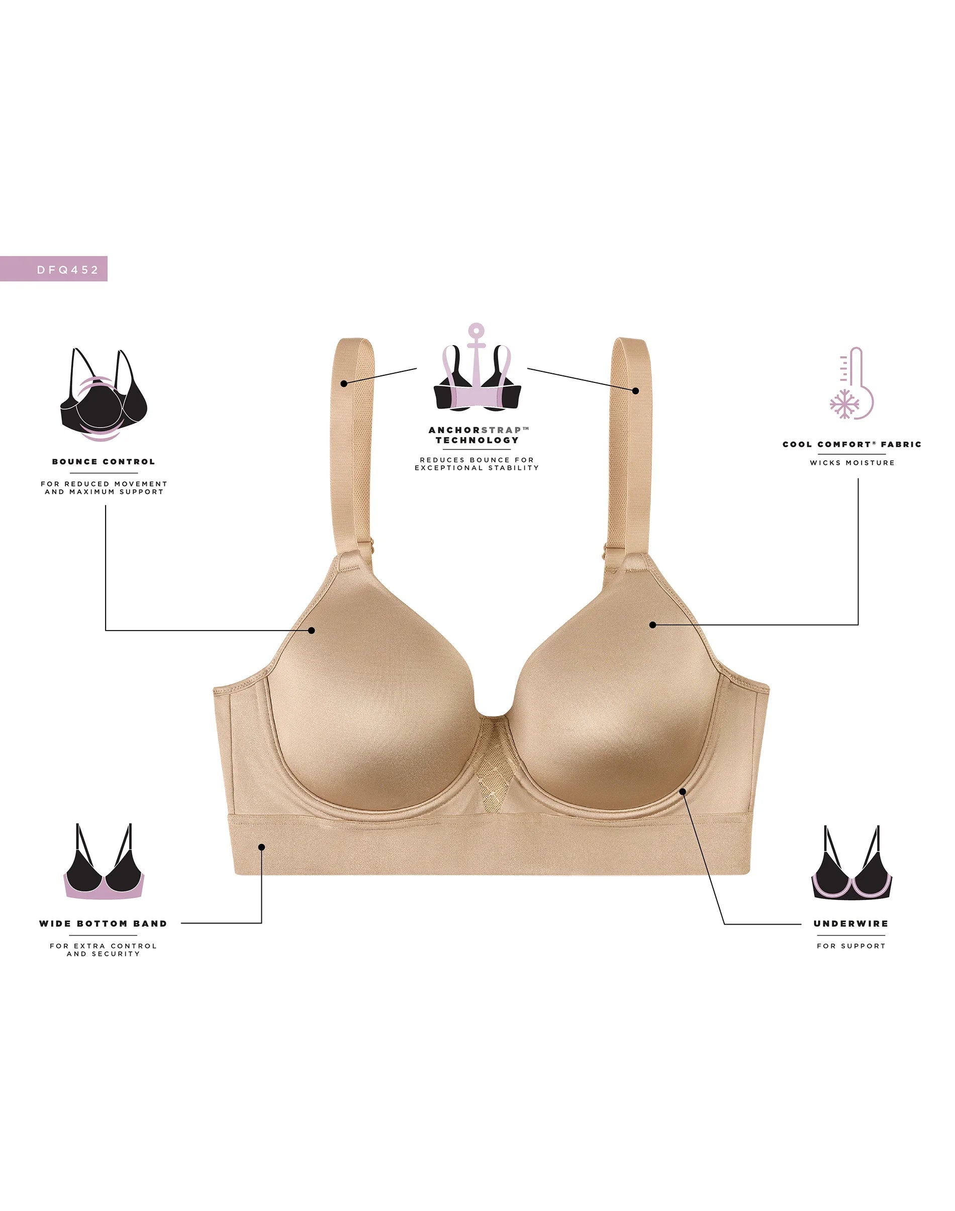 Bali Womens Passion For Comfort Smoothing and Light Lift Underwire Bra