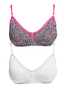 Hanes Girls' Scoopneck Bralette with removable Foam Pads 2-Pack