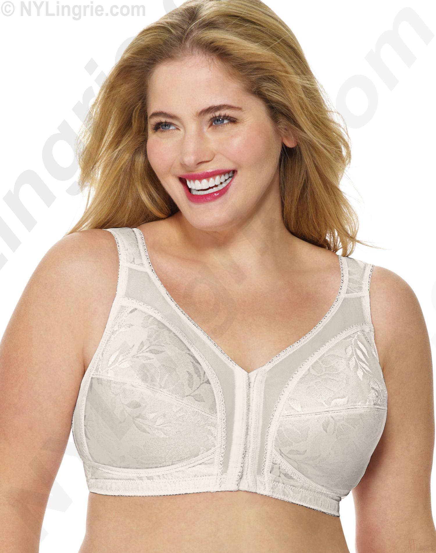 Playtex Womens 18 Hour 4695 Front-Close Wirefree Bra With Flex Back -  Apparel Direct Distributor